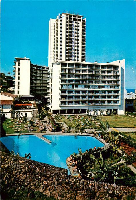 Puerto-de-la-Cruz Tenerife ES Edificio Belair y piscina