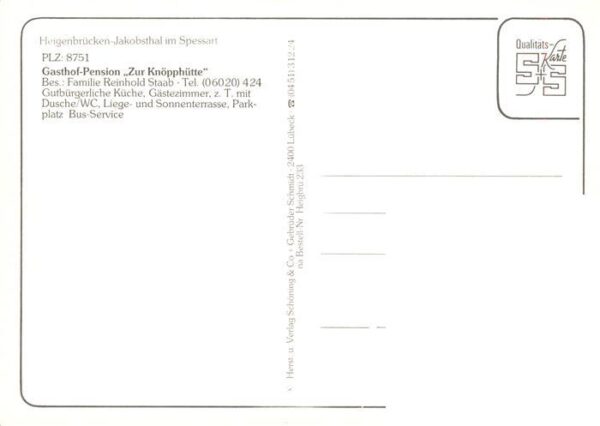 Jakobsthal Unterfranken Panorama Gasthof Pension Zur Knoepphuette Details – Bild 2