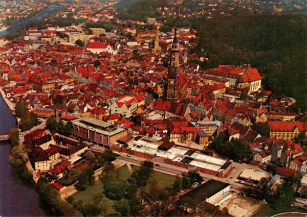 Landshut  Isar Fliegeraufnahme
