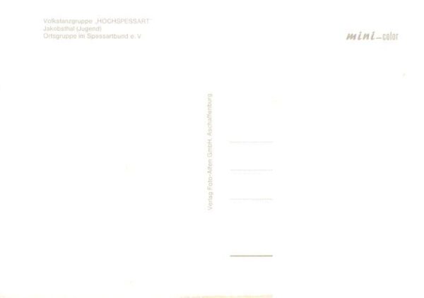 Jakobsthal Unterfranken Volkstanzgruppe Hochspessart – Bild 2