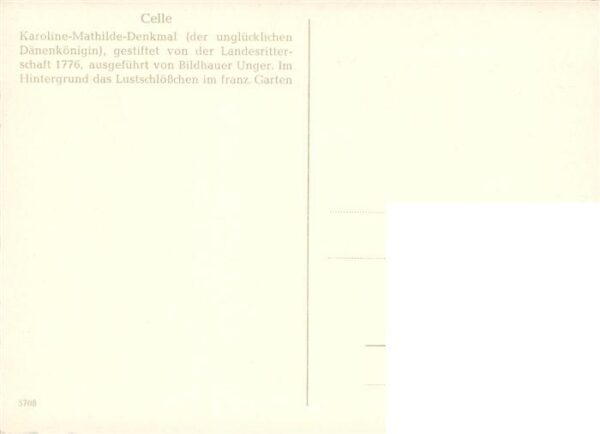 Celle  Niedersachsen Karoline Mathilde Denkmal mit Lustschloesschen – Bild 2