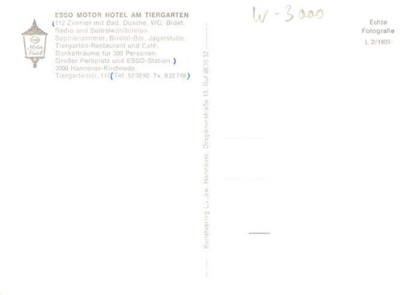 Kirchrode Esso Motor Hotel Am Tiergarten – Bild 2