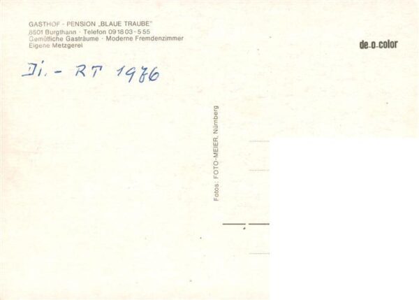 Burgthann Gasthof Pension Blaue Traube Gastraum Panorma Burg – Bild 2