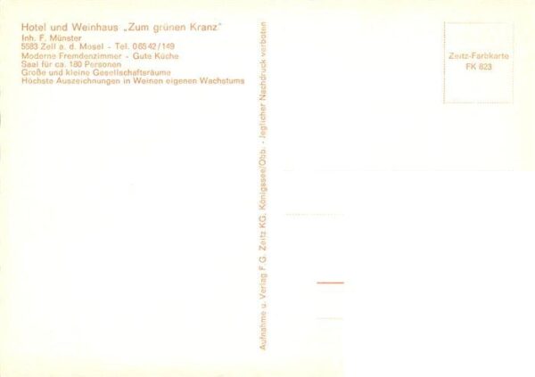 Zell Mosel Hotel Weinhaus Zum gruenen Kranz – Bild 2
