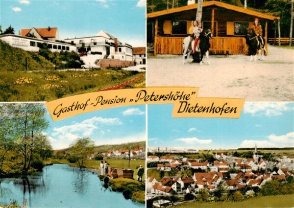 Dietenhofen Mittelfranken Gasthof Petershoehe Ponyreiten Flusspartie Ortsansicht