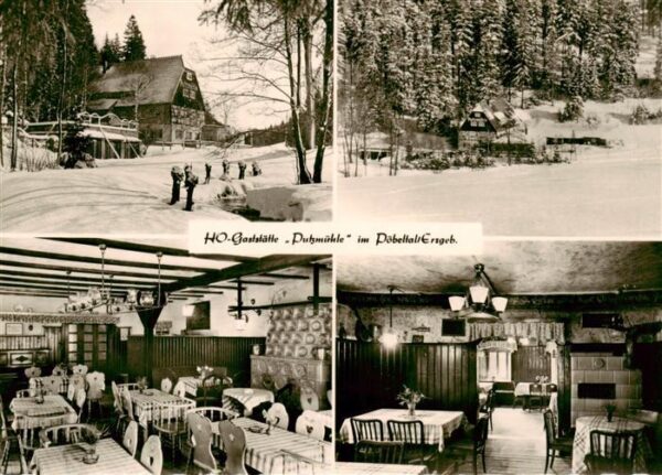Poebeltal Schmiedeberg Osterzgebirge HO Gaststaette Putzmuehle Gastraeume