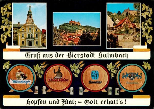 Kulmbach Bierstadt Rathaus Burg Fachwerkhaus Bierfaesser