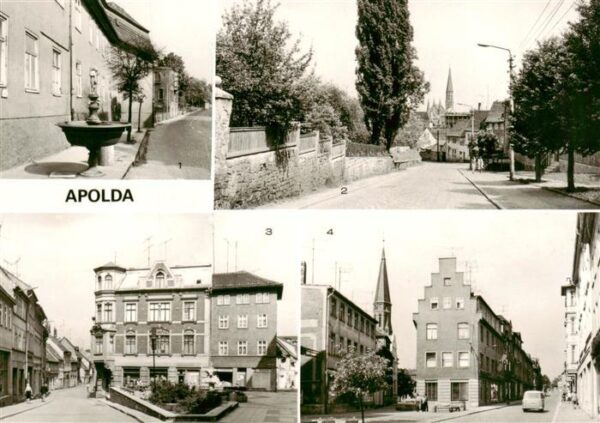 Apolda Brunnen in der Aug Bebel Strasse Jenaer Strasse Alexander Puschkin Platz