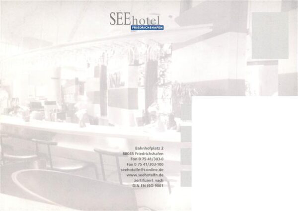 Friedrichshafen Bodensee Seehotel Gastraum – Bild 2