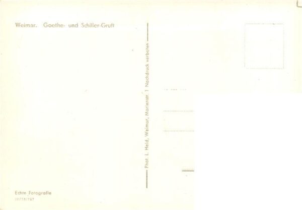 Weimar  Thueringen Goethe und Schiller Gruft – Bild 2