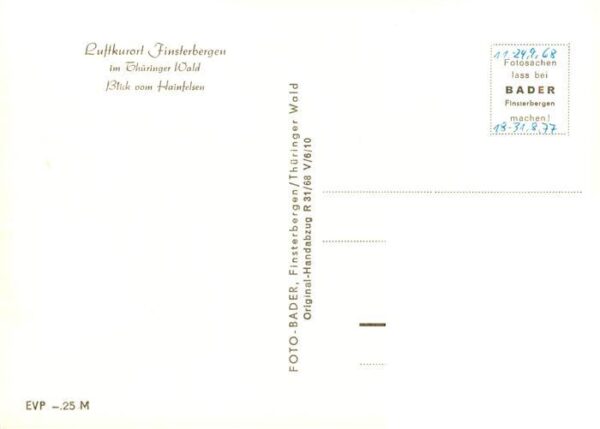 Finsterbergen Bad Blick vom Hainfelsen – Bild 2